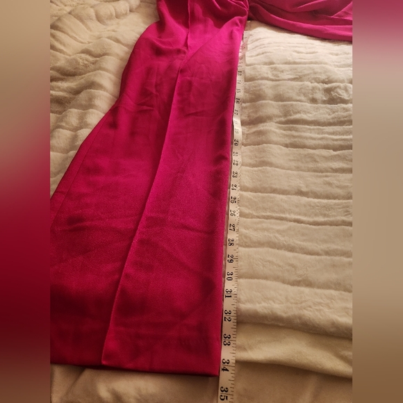 ZARA SET Tuxedo Collar Blazer Belted & Pants neon Fuschia: Sizes S,M,LBNWT - Picture 12 of 12